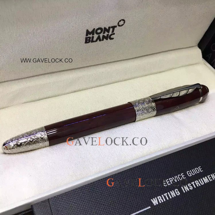 Replica Montblanc Defoe Writers Edition Daniel Defoe Dark Red Rollerball Pen